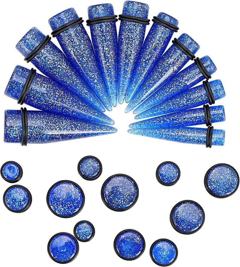 Qmcandy 24pcs Big Gauge Taper Kit Ear Stretching 00G-20mm Large Acrylic Tunnel Plug Set - Image 3